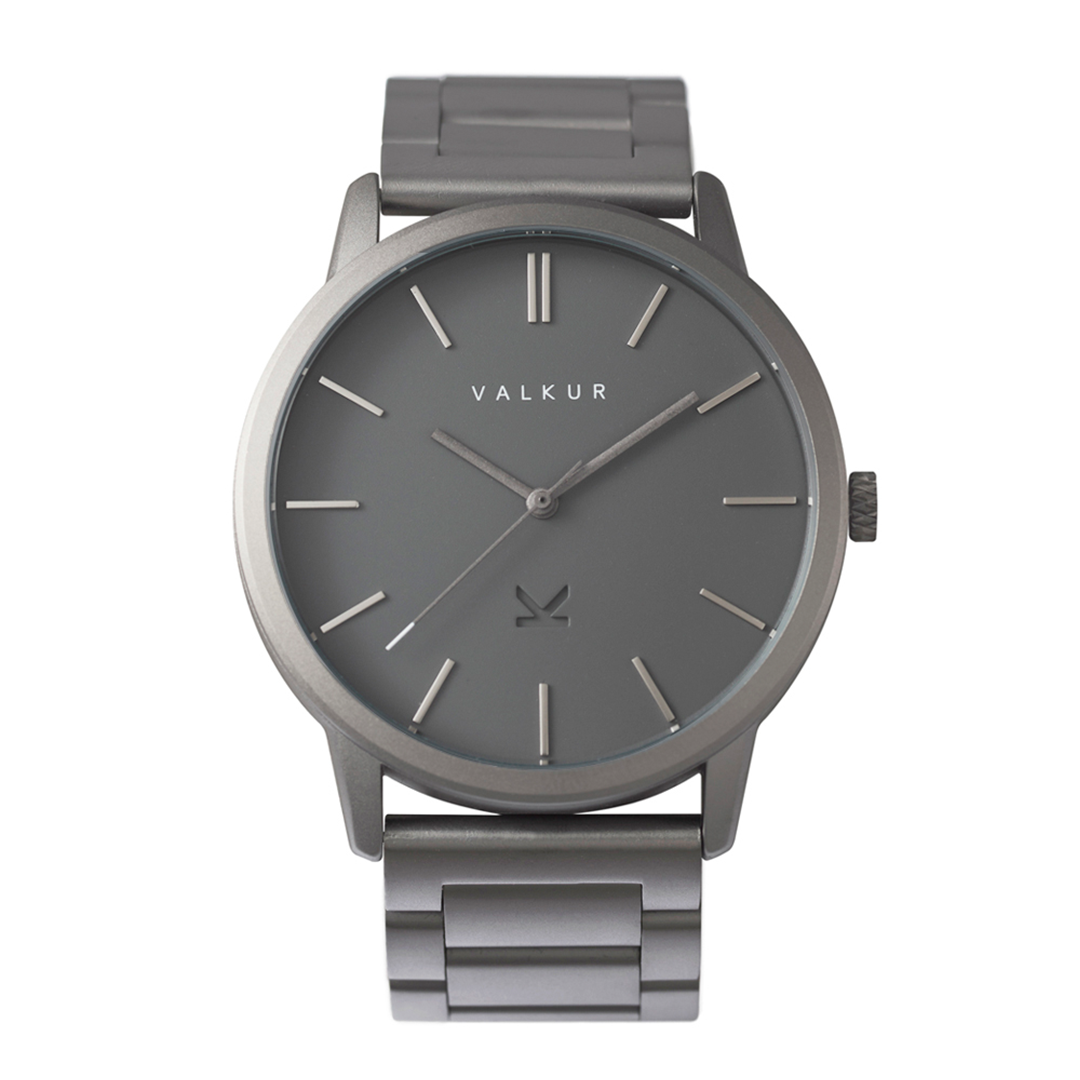 Reloj Valkur para hombre modelo Neven con correa y caja de acero gris oscuro

