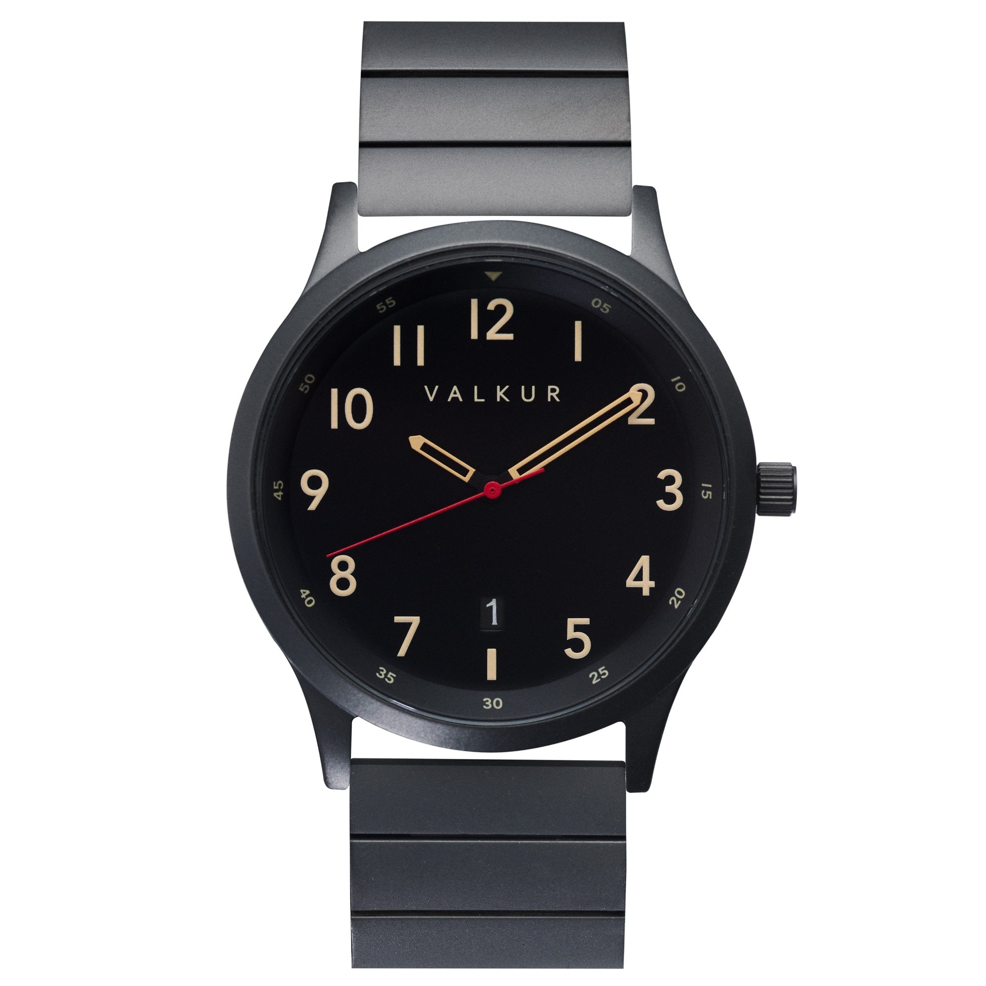 Reloj Valkur para hombres modelo Nusak de acero negro con fondo Negro  
