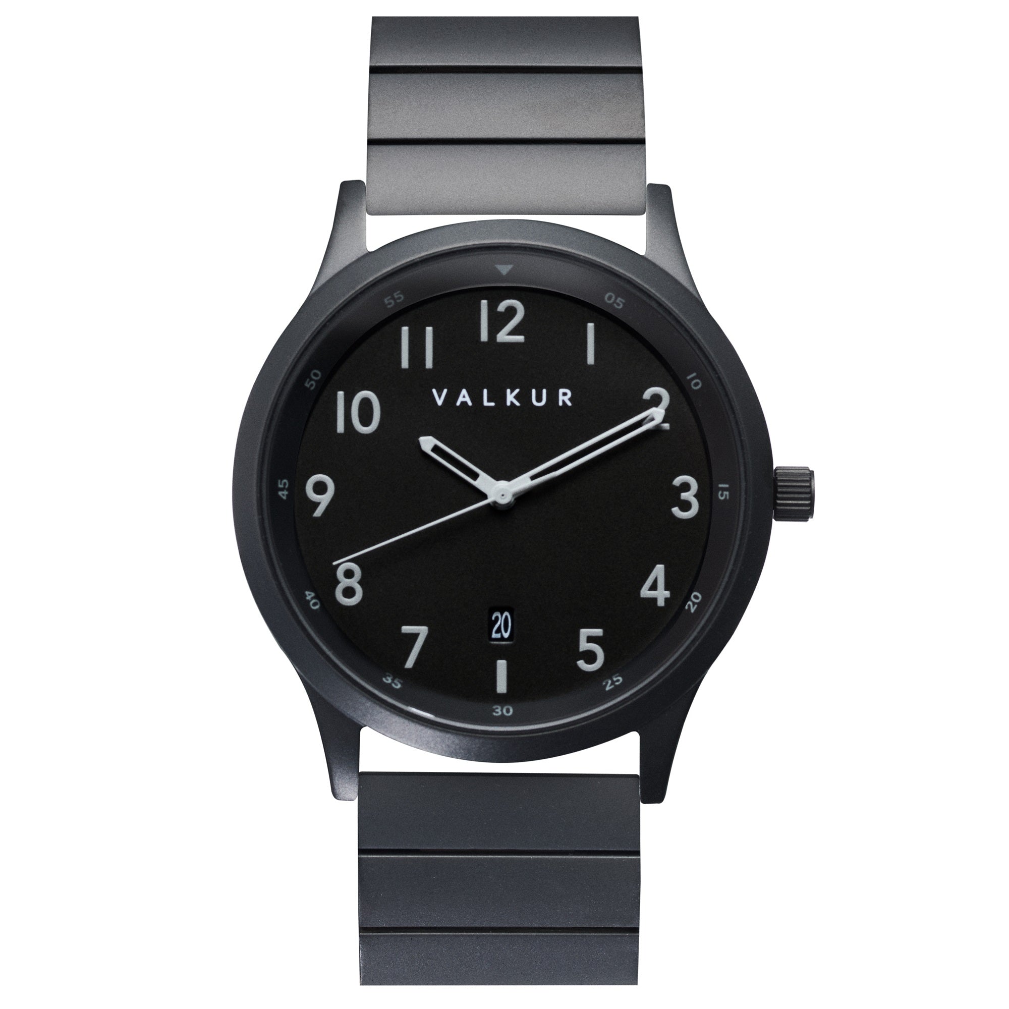 Reloj Valkur para hombres modelo Sieben de acero negro con fondo Negro  
