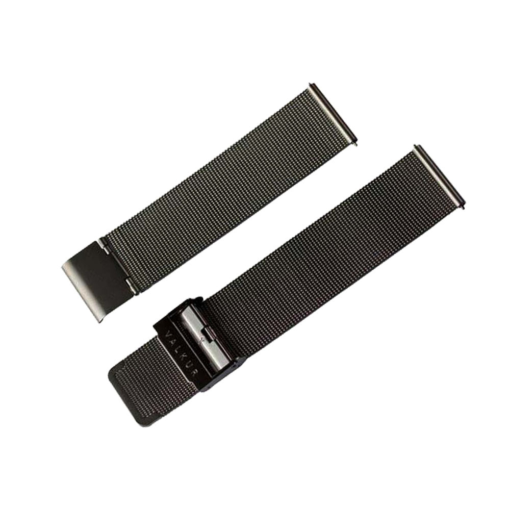 Correa de cuero genuino plateado 18mm Valkur
