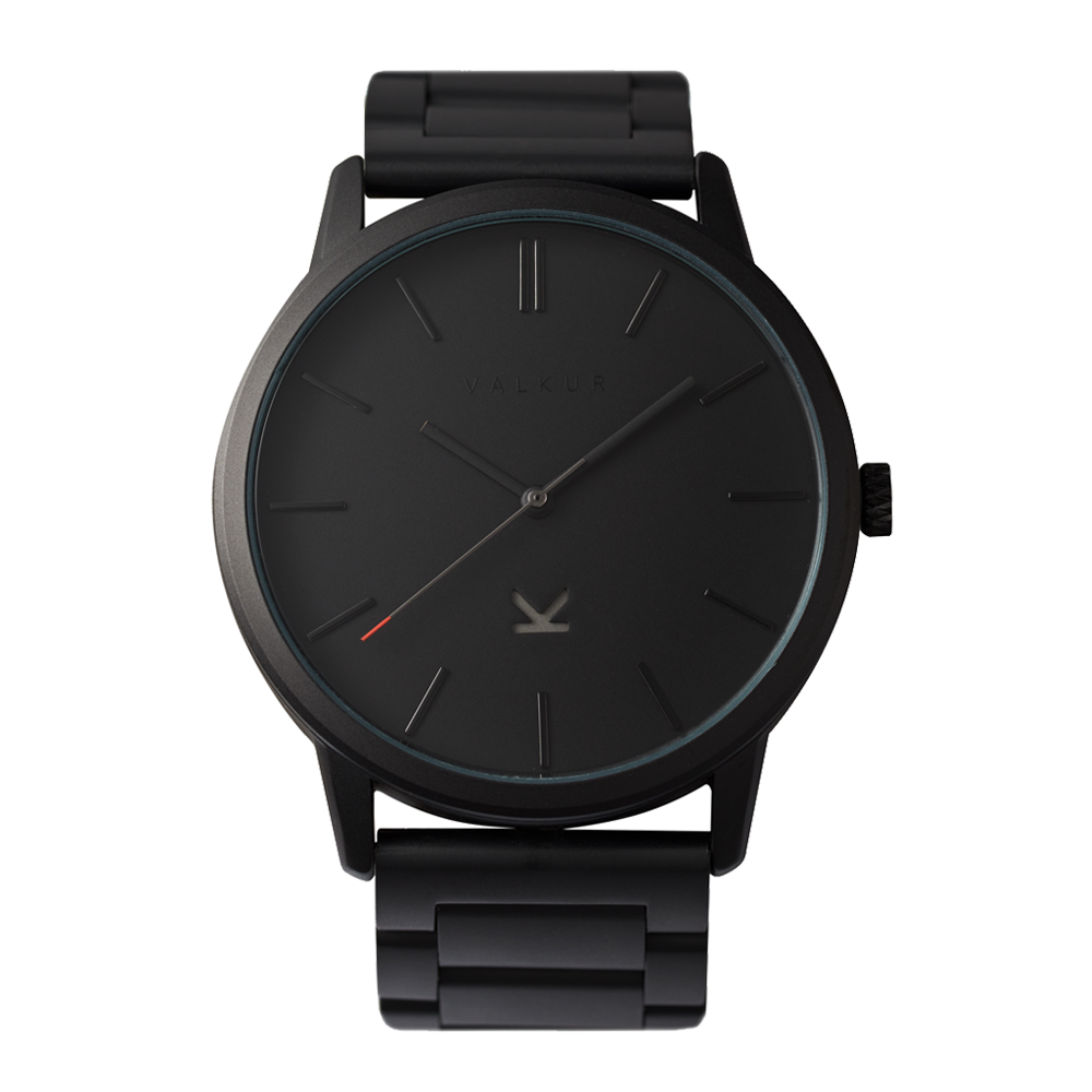 Reloj Valkur para hombre modelo Blatt con correa y caja de acero negro
